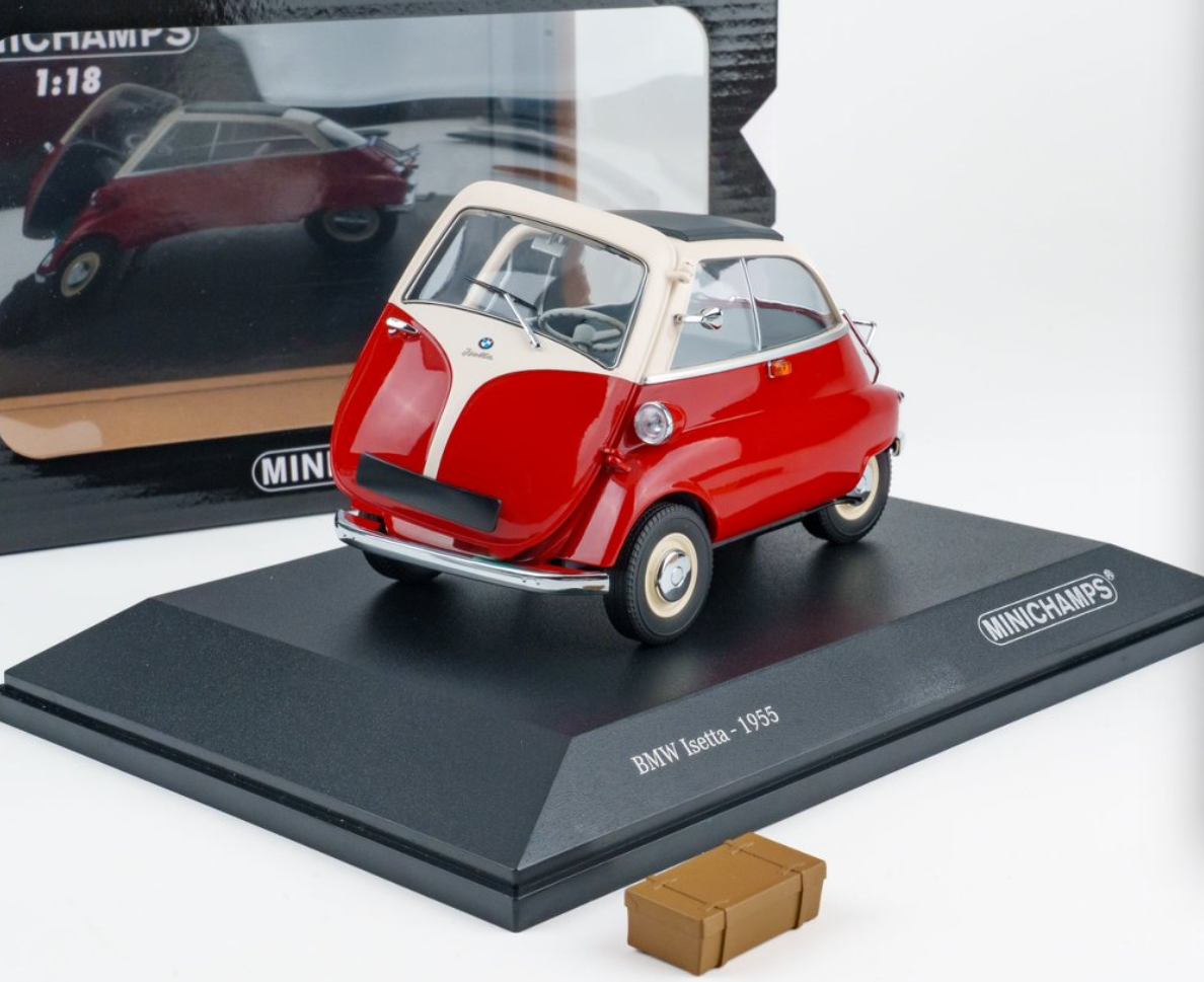1/18 Minichamps 1955 BMW Isetta (Red) Diecast Car Model