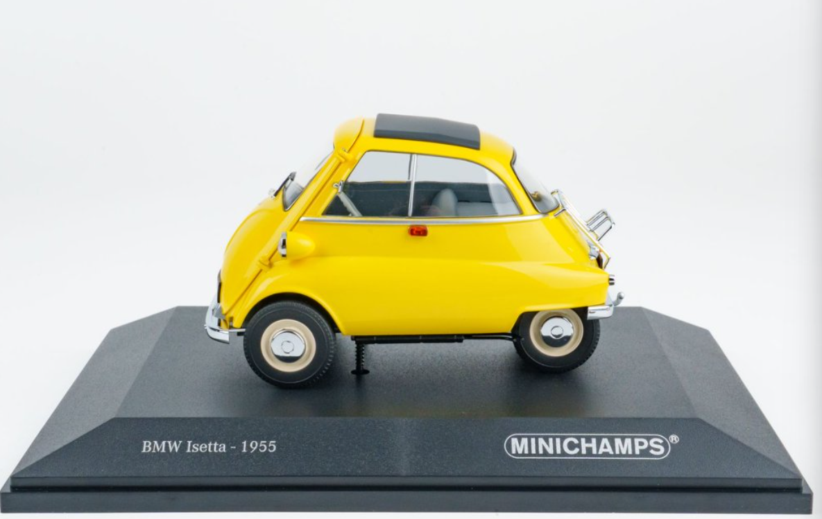 1/18 Minichamps 1955 BMW Isetta (Yellow) Diecast Car Model