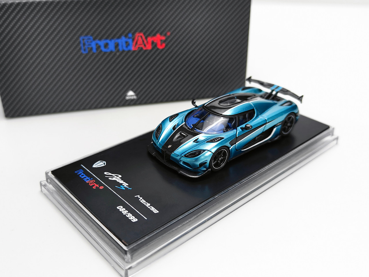 1/64 Frontiart Koenigsegg Agera S+ Medusa 7098 Blue Diecast Car Model