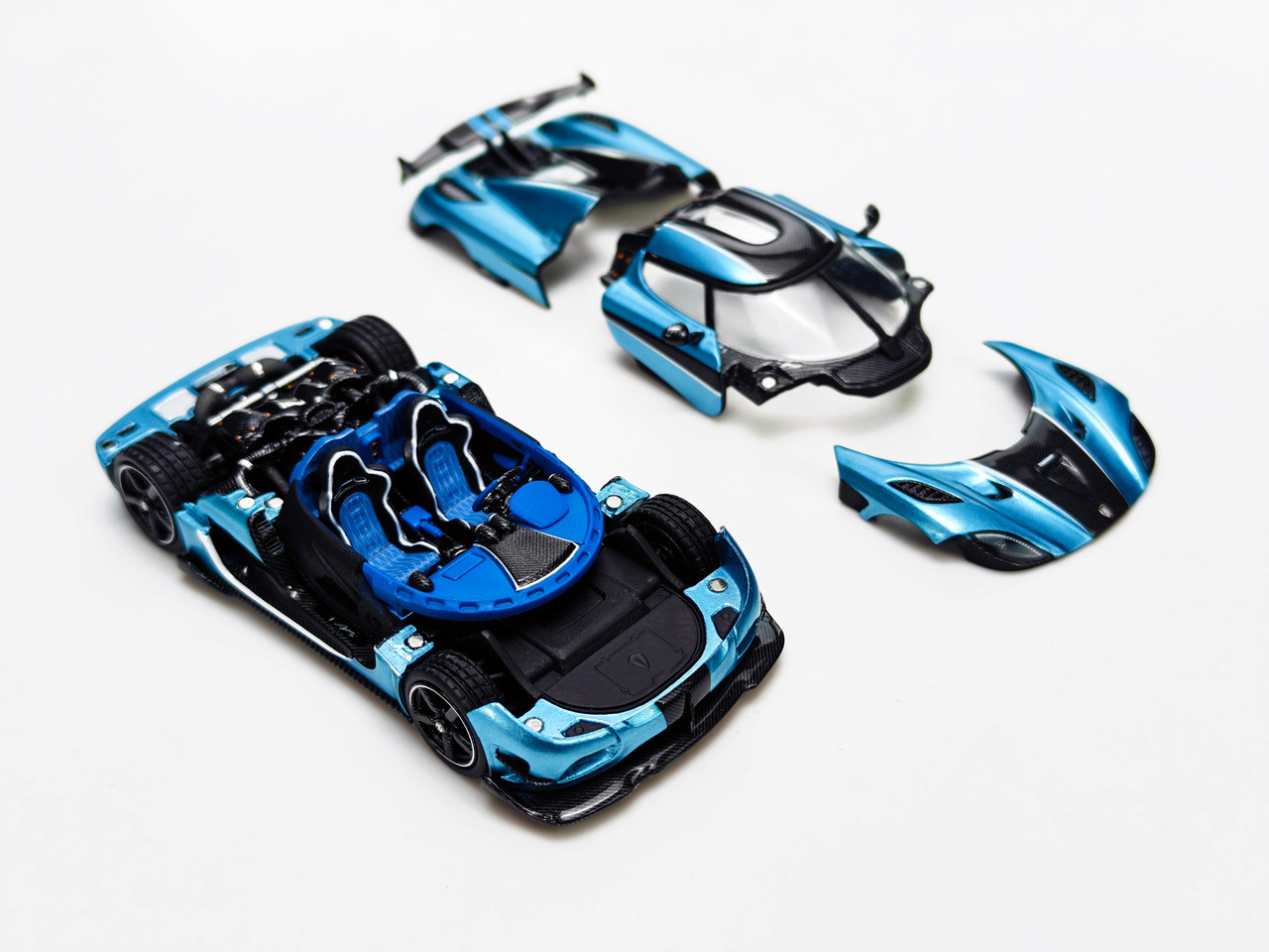 1/64 Frontiart Koenigsegg Agera S+ Medusa 7098 Blue Diecast Car Model
