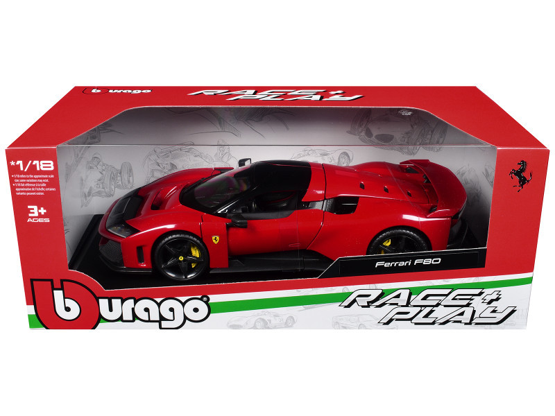 1/18 BBurago 2024 Ferrari F80 (Red) Diecast Car Model