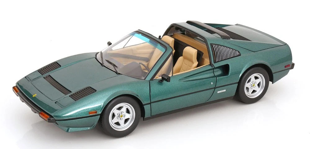 1/12 KK-Scale 1982 Ferrari 308 GTS QV US Version 1982 (TV series Magnum) Green Metallic Diecast Car Model