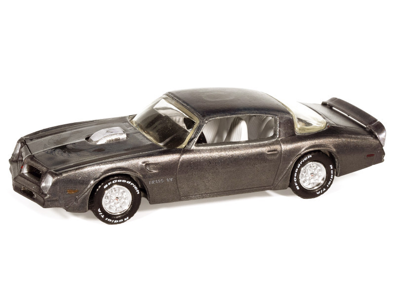 1976 Pontiac Firebird T/A "Barn Finds" Gray Metallic (Weathered) with White Interior "Big Country Collectibles" 2025 Series 1/64 Diecast Model Car by Auto World
