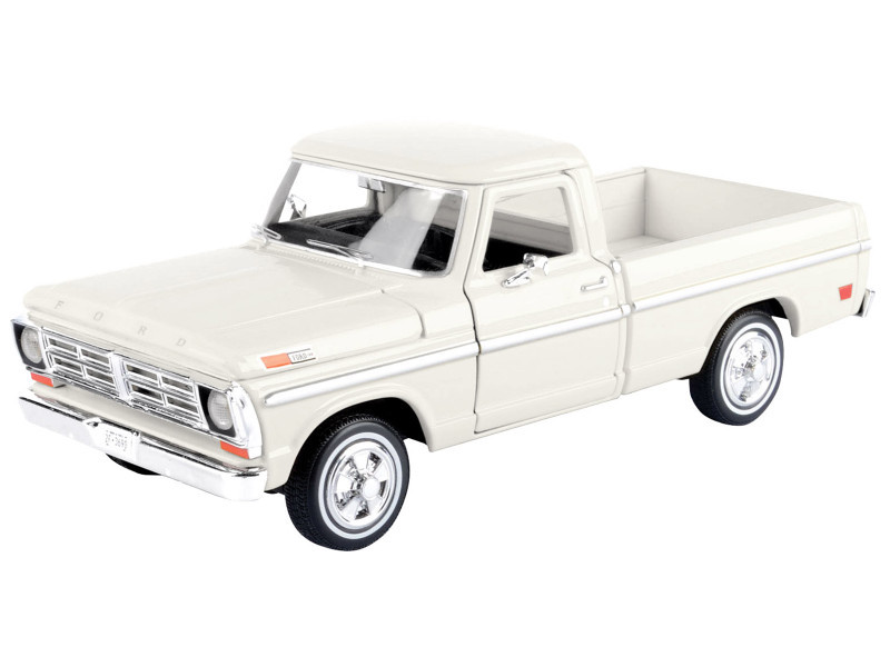 1972 Ford F-100 Pickup Truck Cream "Timeless Legends" Series 1/24 Diecast Model Car by Motormax