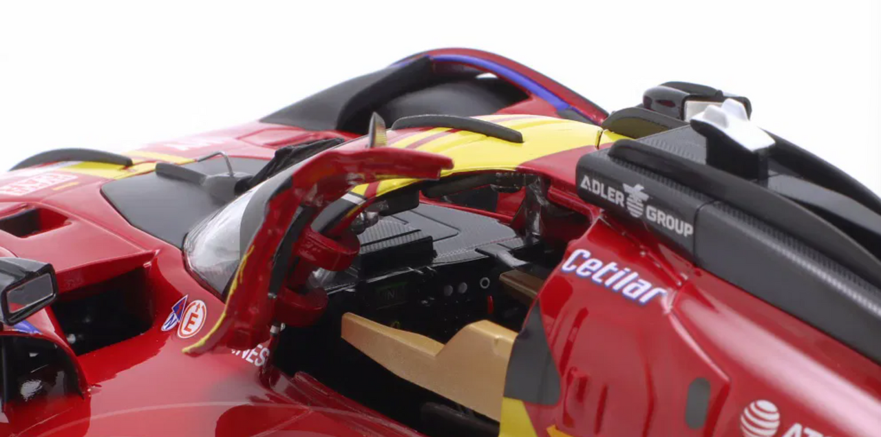 1/18 BBurago 2025 Ferrari 499P #51 3rd 24h LeMans Ferrari AF Corse Antonio Giovinazzi, Alessandro Pier Guidi, James Calado Diecast Car Model