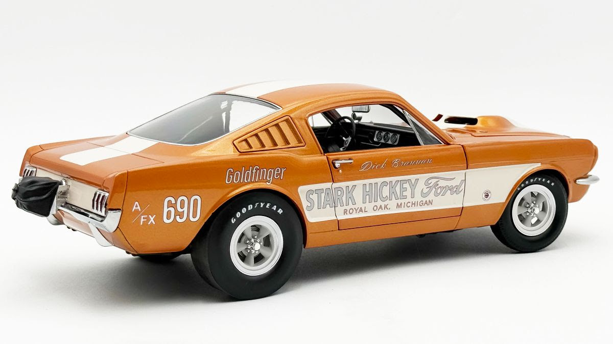 1/18 ACME 1965 Ford Mustang A/FX Stark Hickey Ford Goldfinger