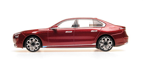 1/43 Minichamps 2023 BMW i7 (Red Metallic) Diecast Car Model