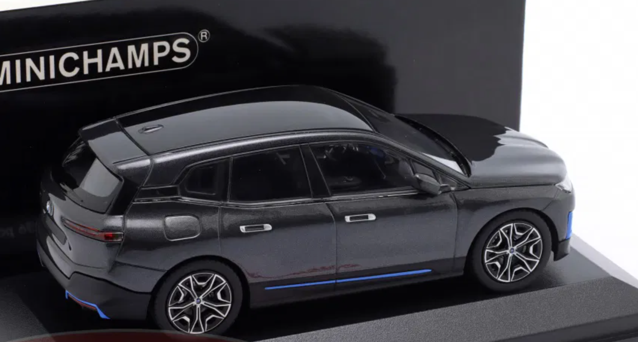 1/43 Minichamps 2023 BMW iX (Grey Metallic) Diecast Car Model
