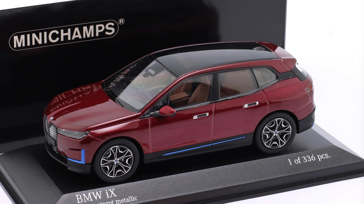 1/43 Minichamps 2023 BMW iX (Red Metallic) Diecast Car Model