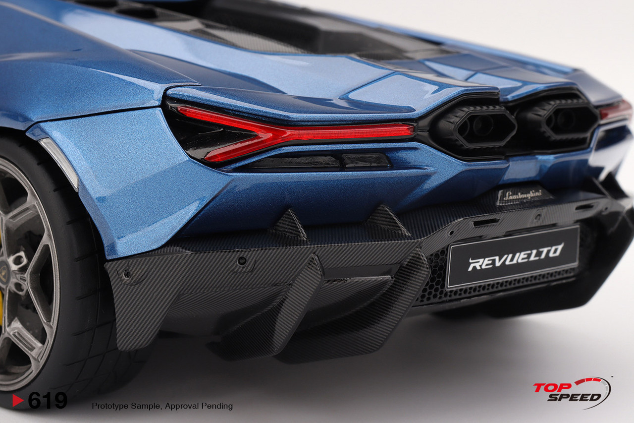 パンダ 1/18 Top Speed Lamborghini Revuelto (Blu Eleos Blue) Car Model