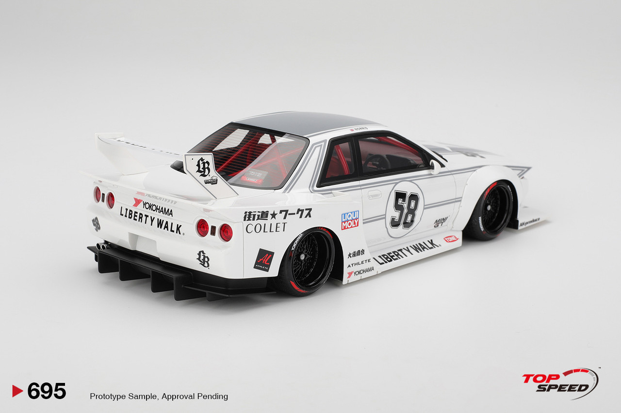 1/18 Top Speed Nissan GT-R32 Liberty Walk Kaido Works TAS 2025 Car