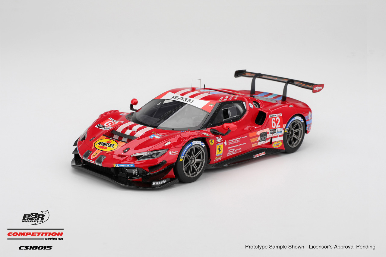 1/18 BBR Ferrari 296 GT3 #62 Risi Competizione 2024 IMSA Daytona