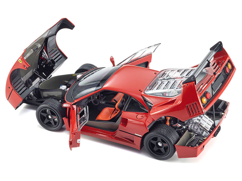 自動車 KYOSHO 1/18 Ferrari F40 Light weight 1/18 Kyosho Ferrari F40 Light Weight LM Wing (Red) Diecast Car
