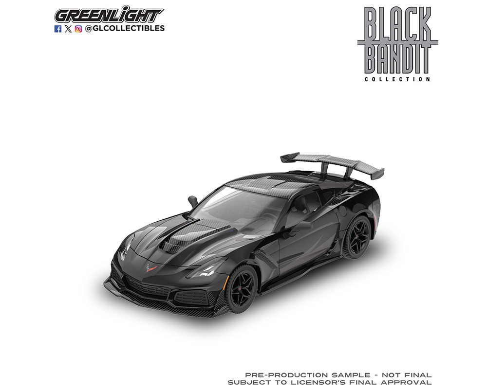 CHEVROLET CORVETTE 雑貨 1/64 Greenlight 2019 Chevrolet Corvette ZR1 (Black Bandit Series