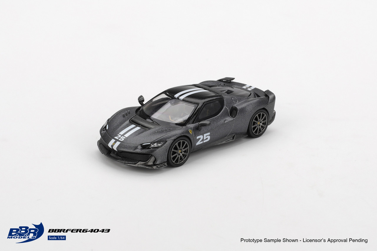 1/64 BBR Ferrari 296 Speciale Grigio Silverstone Opaco Grey