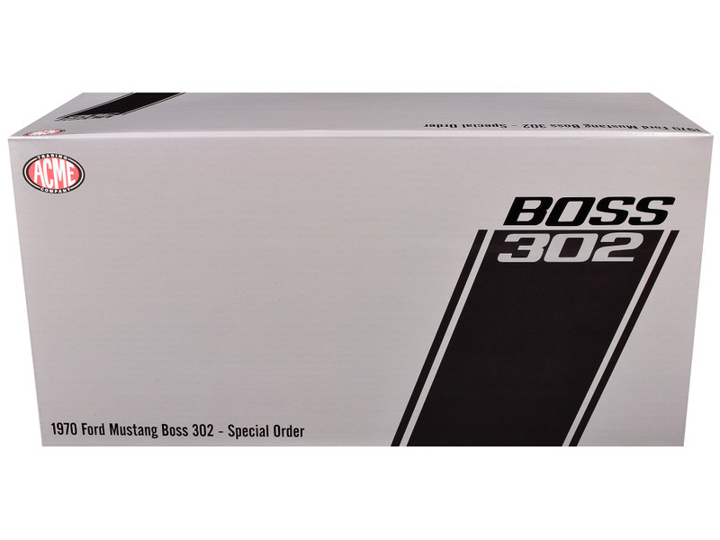 1/18 ACME 1970 Ford Mustang Boss 302 (Silver) Diecast Car Model