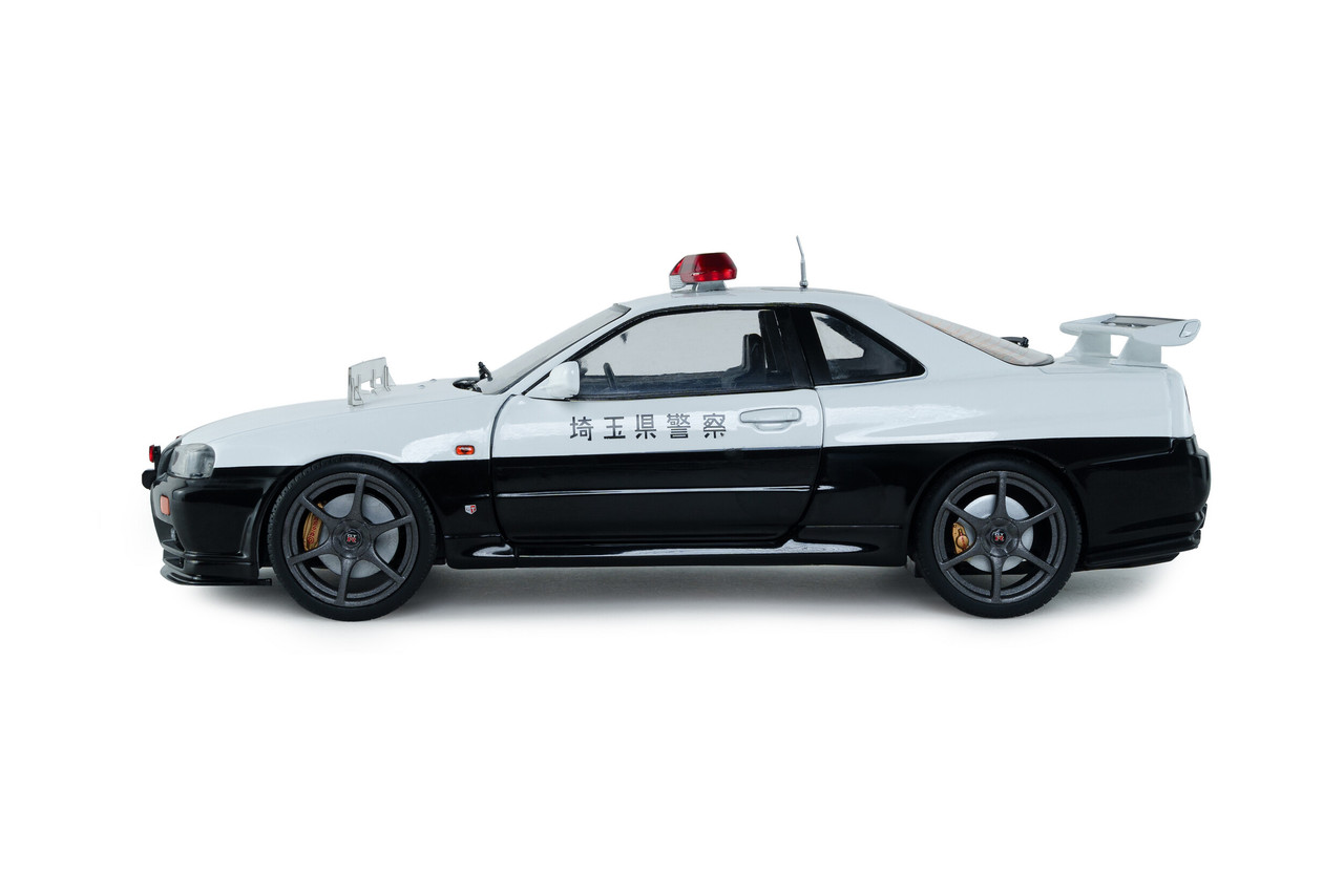 1/18 Solido 1999 Nissan Skyline GT-R R34 BNR34 Japanese Police Diecast Car Model