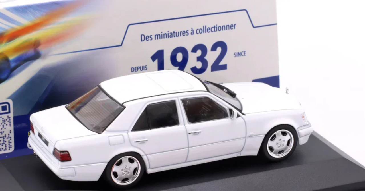 1/43 Solido 1994 Mercedes-Benz (W124) E60 AMG (White) Diecast Car Model