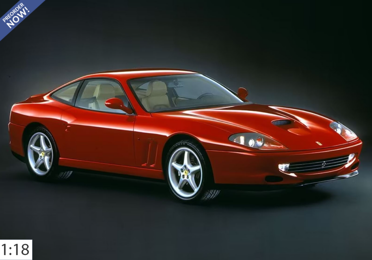 1/18 BBR 1996 Ferrari 550 Maranello (Rosso Corsa Red with Beige Interior) Car Model