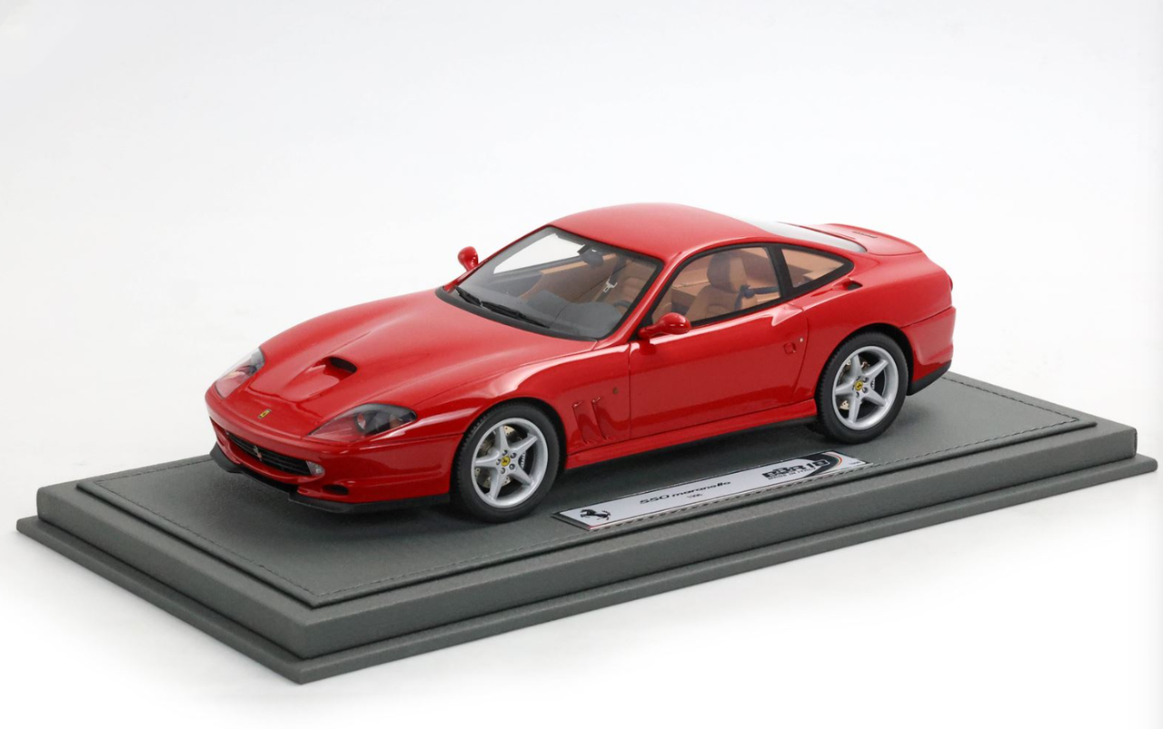 1/18 BBR 1996 Ferrari 550 Maranello (Rosso Corsa Red with Beige Interior) Car Model