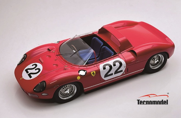 1/18 Tecnomodel Ferrari 275P Le Mans 24h 1964 Car #22 SEFAC DNF Driver: G. Baghetti - U. Maglioli Car Model