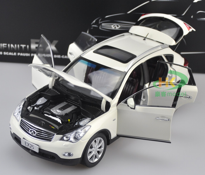 DAMAGED AS-IS 1/18 Dealer Edition Infiniti EX25 QX50 (White)  Diecast Car Model