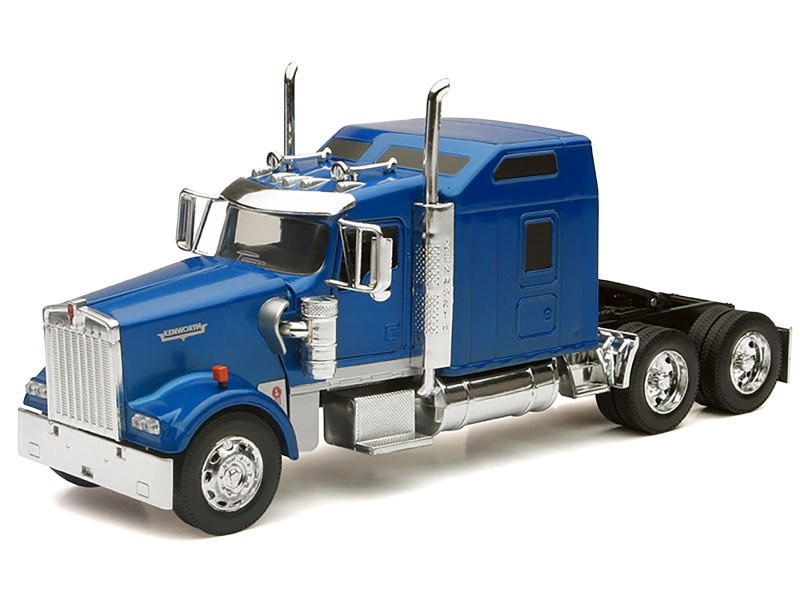 Kenworth W900 Truck Tractor Blue Metallic 1/32 Diecast Model by New Ray
