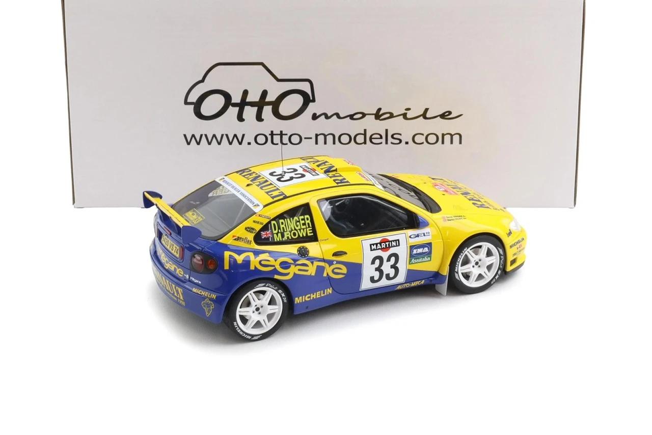 1/18 OTTO 1998 Renault Megane Maxi #33 M. Rowe, San Remo Car Model
