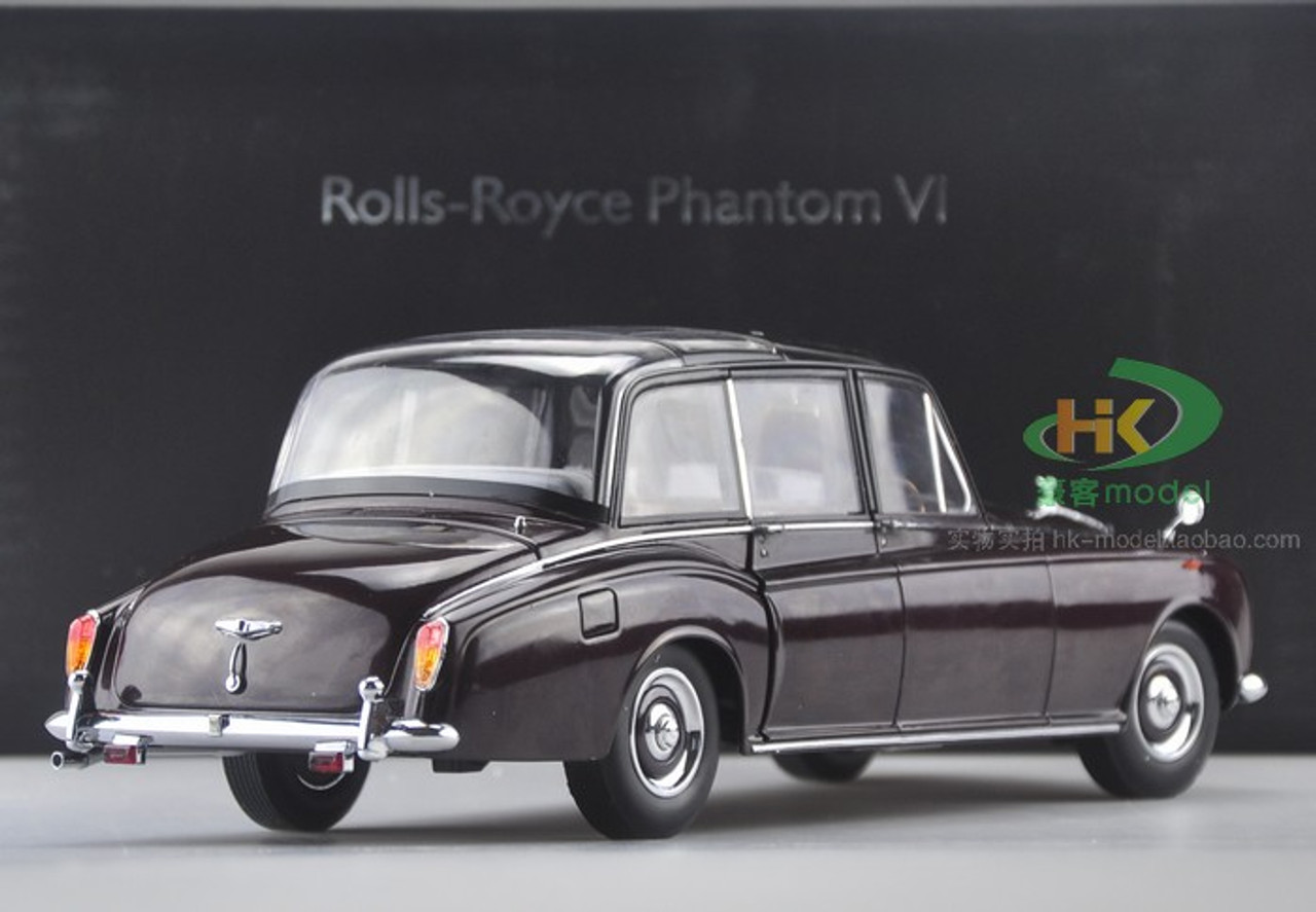 1/18 Dealer Edition 1967 Rolls-Royce Phantom British Queen Edition (Wine Red) Diecast Car Model