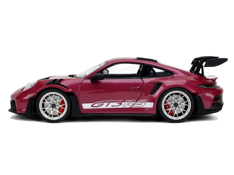 Porsche 911 GT3 RS Red Violet Metallic with White Stripes "Pink Slips" Series 1/18 Diecast Model Car by Jada