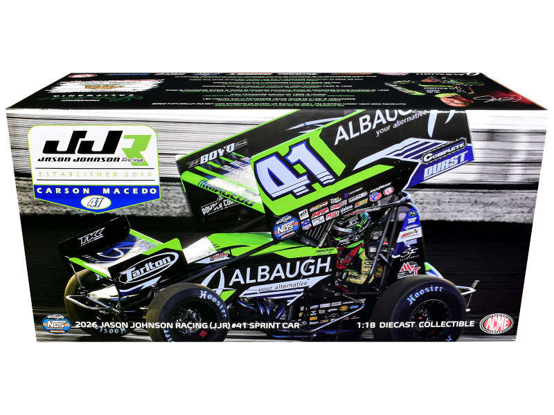 1/18 ACME 2026 #41 Albaugh Sprint Car - Carson Macedo Diecast Car Model