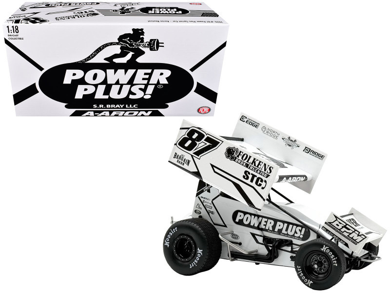1/18 ACME 2026 #87 Power Plus Sprint Car - Aaron Reutzel Diecast Car Model