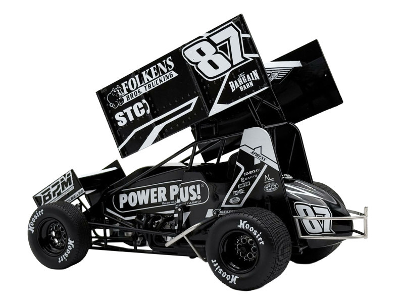 1/18 ACME 2026 #87 Power Plus Sprint Car - Black - Aaron Reutzel Diecast Car Model