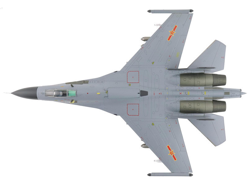 Shenyang J-11A Fighter Aircraft "40547 Golden Helmet" (2014) People's Liberation Army Air Force with 1/8 Scale Golden Helmet "Air Power Series" 1/72 Diecast Model by Hobby Master