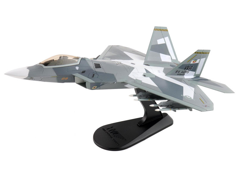 Lockheed F-22 Raptor Stealth Aircraft "Splinter Camouflage" United States Air Force "Air Power Series" 1/72 Diecast Model by Hobby Master