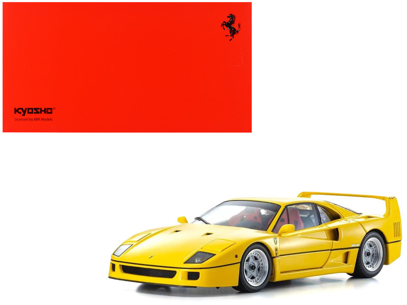 Ferrari F40 Yellow 1/18 Diecast Model Car by Kyosho - LIVECARMODEL.com