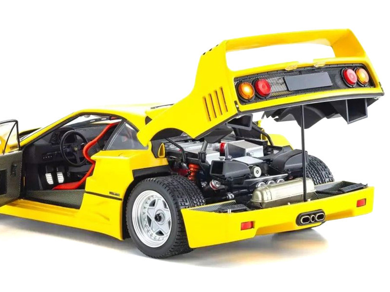 Ferrari F40 Yellow 1/18 Diecast Model Car by Kyosho - LIVECARMODEL.com