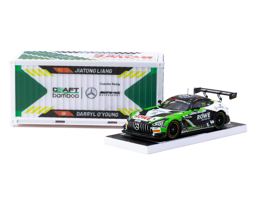 1/64 Tarmac Works 2025 Mercedes-AMG GT3 GT World Challenge Asia 2025 Beijing Season Finale Craft-Bamboo Racing #77 with Container Diecast Car Model