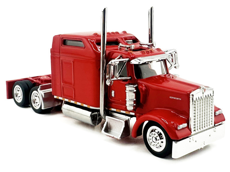 Kenworth W900L Truck Tractor with Sleeper Cab Red 1/87 (HO) Scale Plastic Model Car by HO Logistics