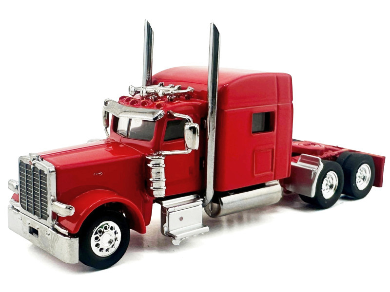 Peterbilt 389 Truck Tractor with Sleeper Cab Red 1/87 (HO) Scale Plastic Model Car by HO Logistics