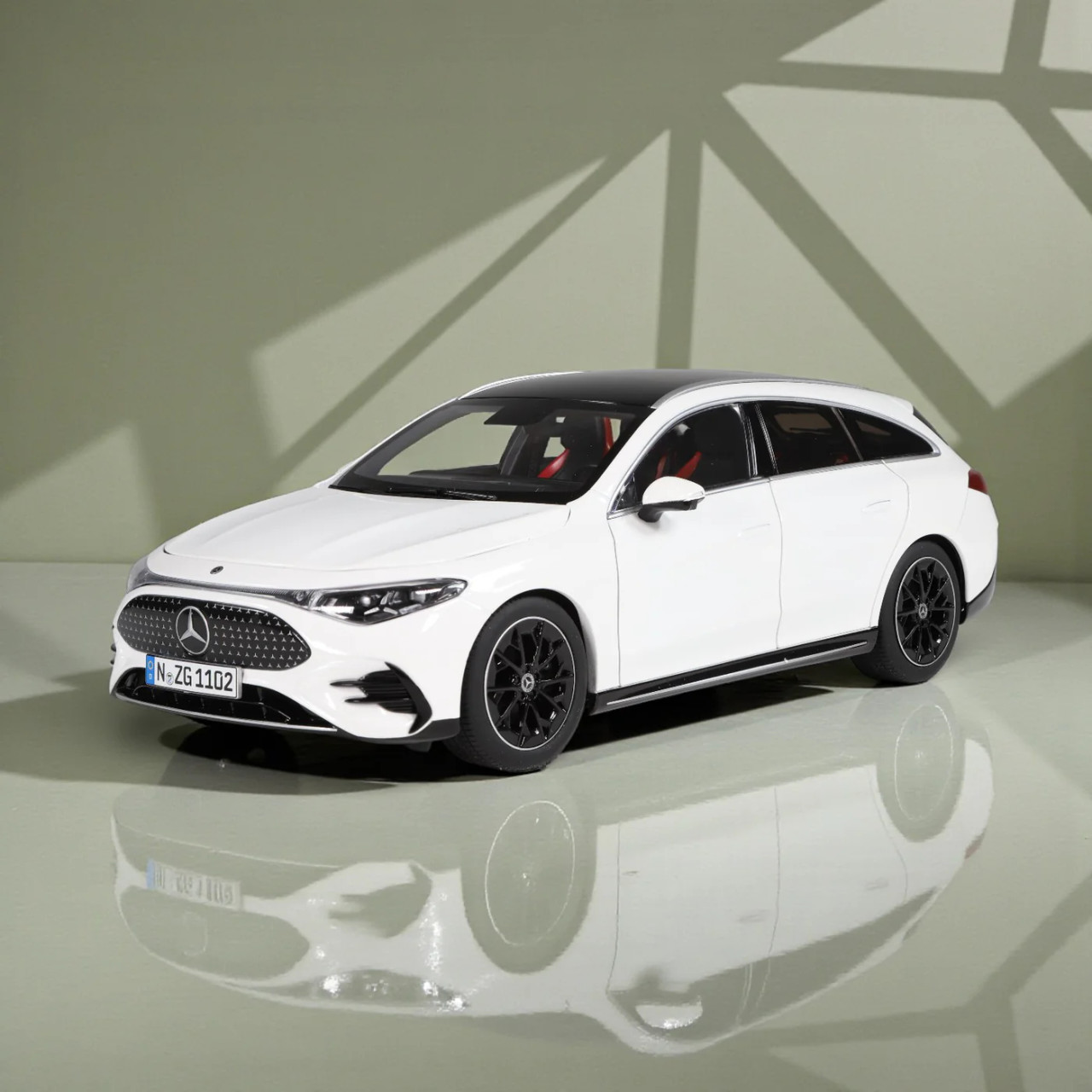 1/18 NZG Mercedes-Benz CLA Shooting Brake with EQ Technology (Polar White) Diecast Car Model