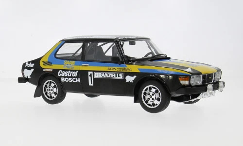 1/18 ModelCarGroup 1977 Saab 99 EMS #1 Rallye Sweden Per Eklund, Björn Cederberg Diecast Car Model