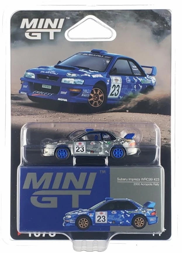 CHASE CAR 1/64 Mini GT Subaru Impreza WRC99 #23 2000 Acropolis Rally Diecast Car Model