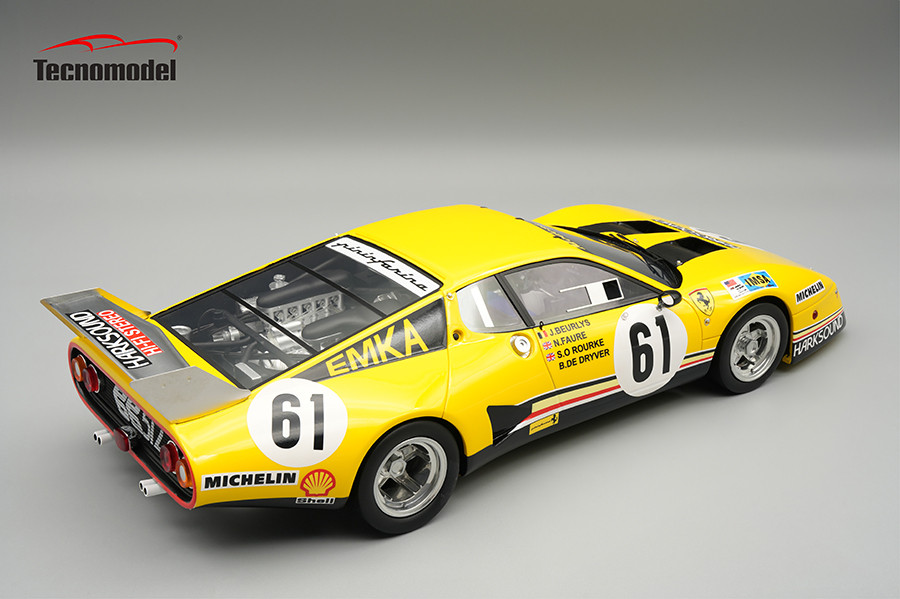 1/18 Tecnomodel Ferrari 512 BB/LM Le Mans 24h 1979 Car #61 Team Beurlys 12th Place  Driver: N. Faure - B. De Dryver - S. O'Rourke - J. Beurlys Limited Edition Car Model