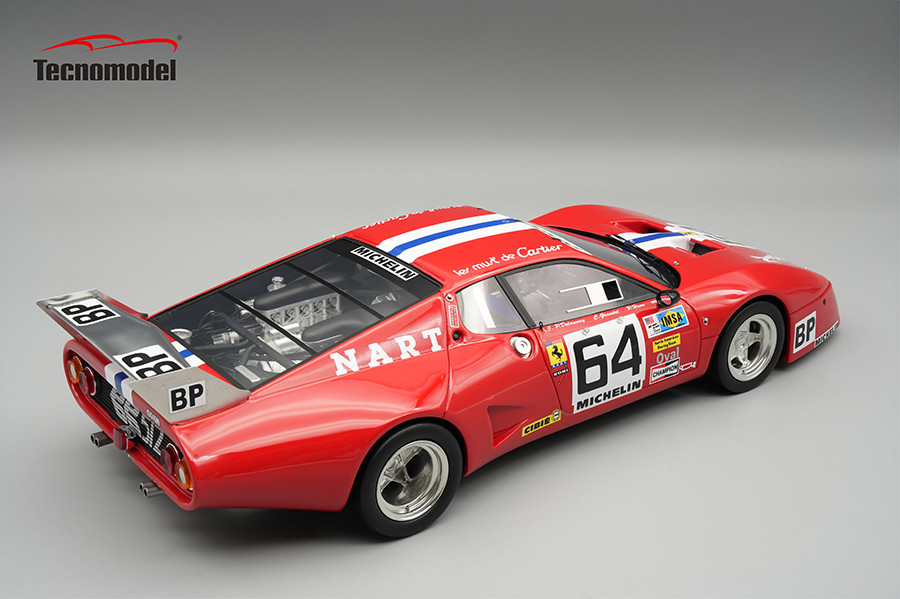 1/18 Tecnomodel Ferrari 512 BB/LM Le Mans 24h 1979 car #64 NART Driver: J.P.  Delaunay - C. Grandet - P. Henn Limited Edition Car Model