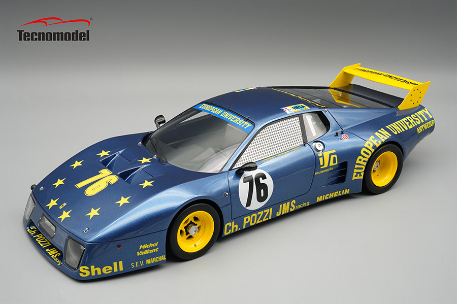 1/18 Tecnomodel Ferrari 512BB/LM Le Mans 24h 1980 C.Pozzi - JMS Racing car #76 10° place Driver:   J. Xhenceval - P. Dieudonné - H. Regout Car Model