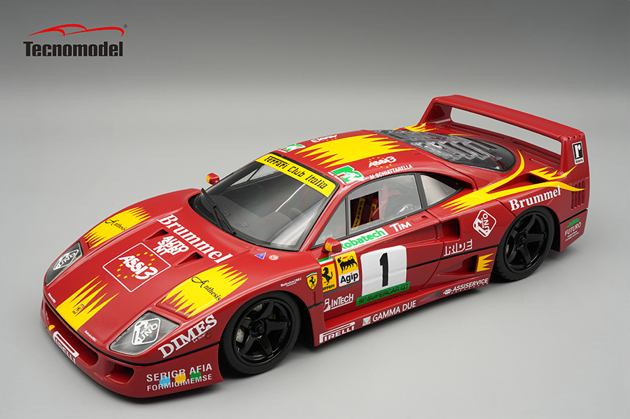 1/18 Tecnomodel Ferrari F40 Le Mans 1994 Driver Mimmo Schiattarella Car Model