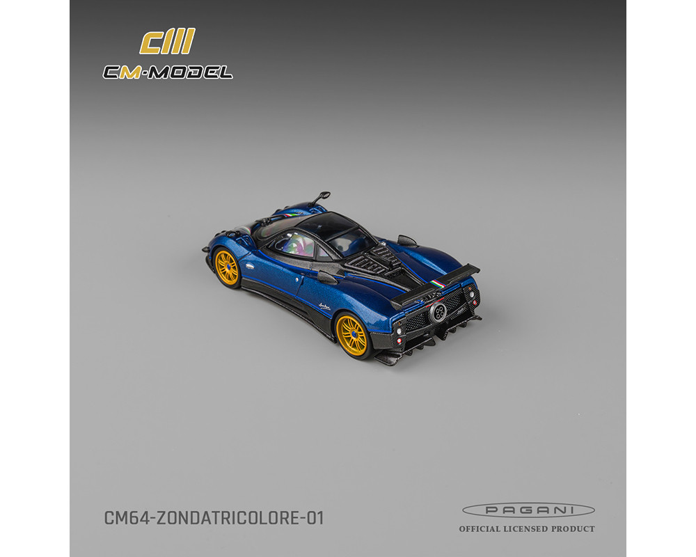 1/64 CM Model Pagani Zonda Tricolore Full Carbon (Blue) Diecast