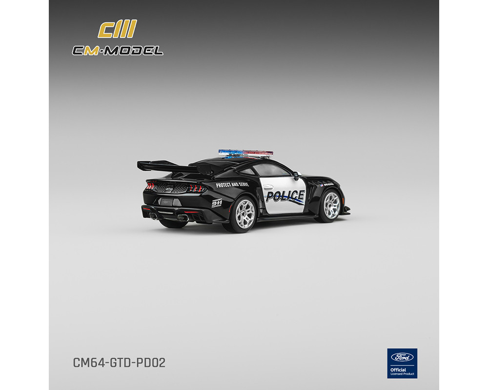 1/64 CM Model Ford Mustang GTD Police Diecast Car Model