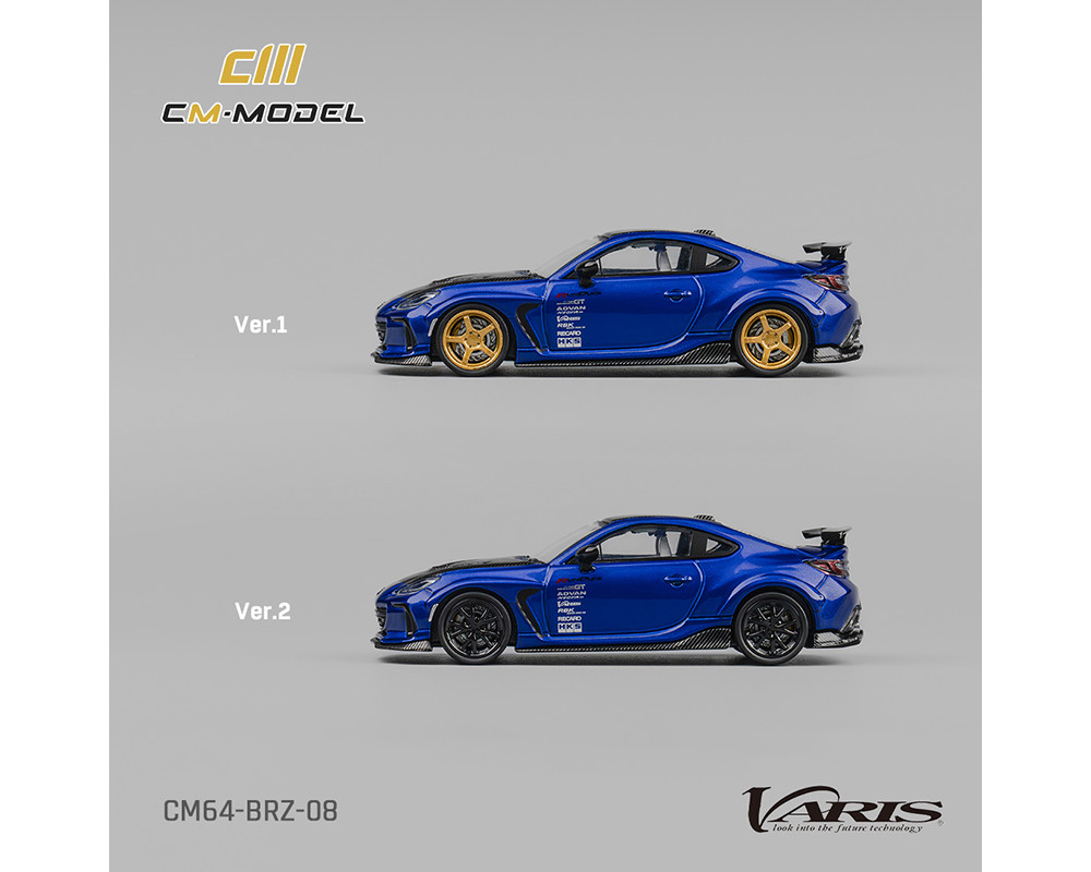 1/64 CM Model Subaru BRZ Varis Widebody (Blue) Diecast Car Model
